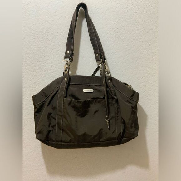 𝅺EDDIE Bauer bag brown color nylon double handles multiple pockets - Picture 1 of 11